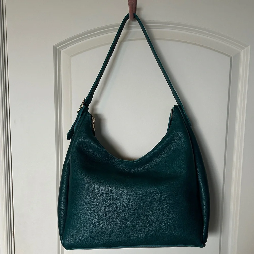 Portland Leather Goods Large Aspen Shoulder Bag, Sea Glass - Picture 2 of 7